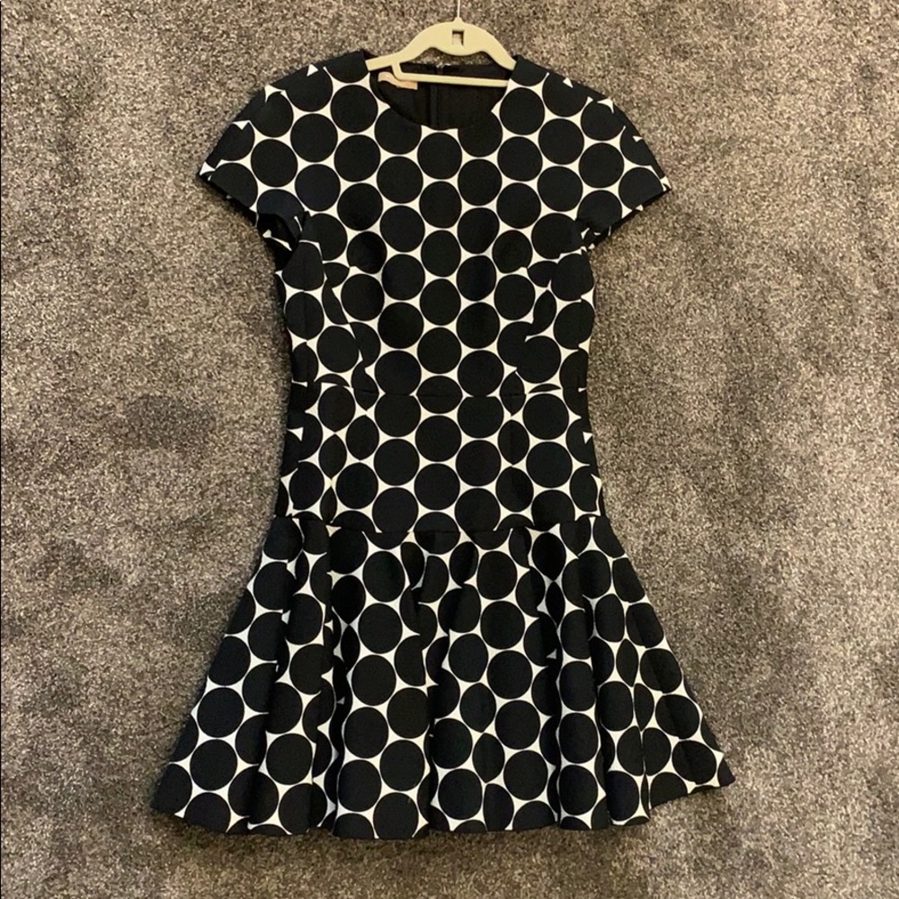 Michael Kors Black and White Polka Dot Dress